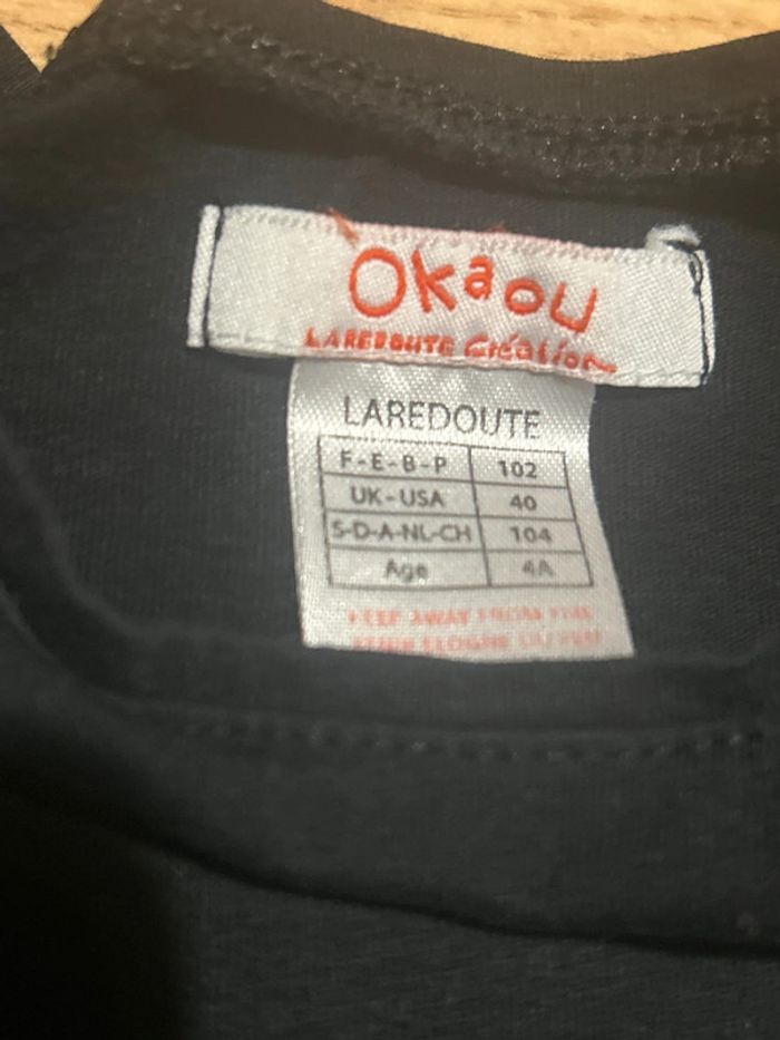 T-shirt noir taille 4 ans - photo numéro 2
