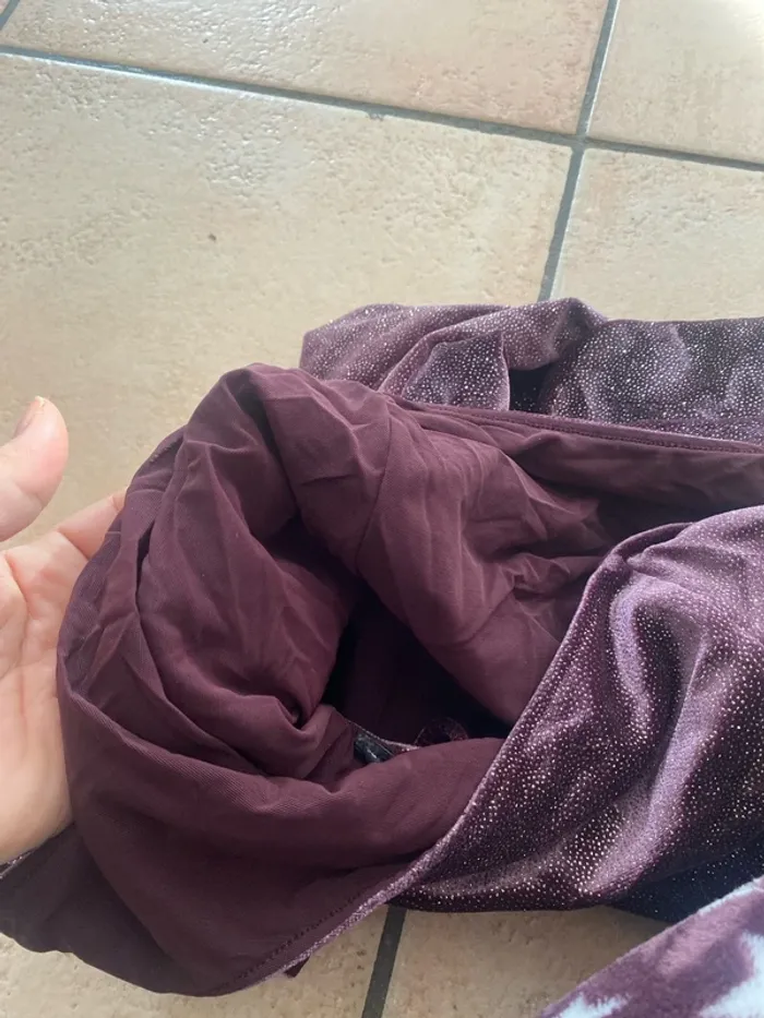 Body femme à paillettes violet m/l - photo numéro 5