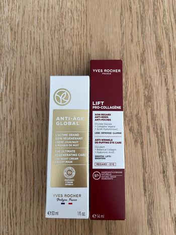 Lot anti âge global + lift pro collagène Yves rocher