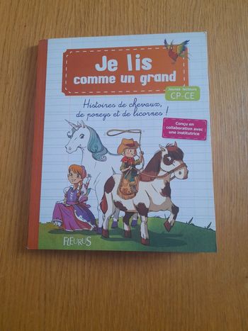 Je lis comme un grand Hsitoires de chevaux, de poneys et de licornes !