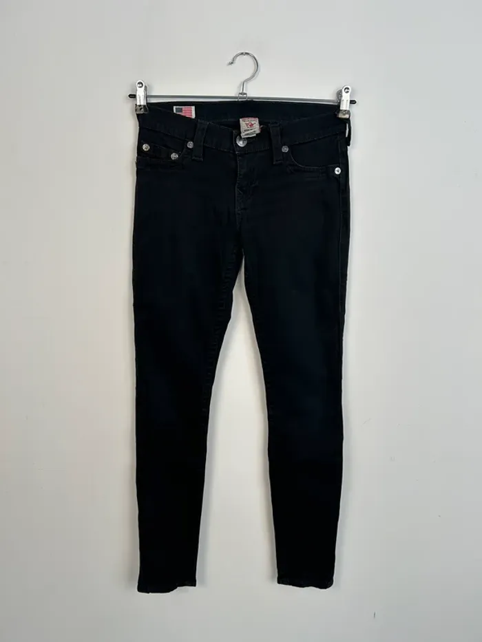 Jean True Religion Femme Noir W27 | Skinny | Taille 36 | Très Bon État | BP216 - photo numéro 2