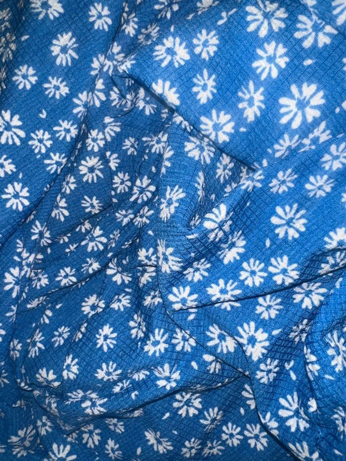 Robe longue d’été kiabi taille L 40 bleu à motifs floral blanc - photo numéro 2