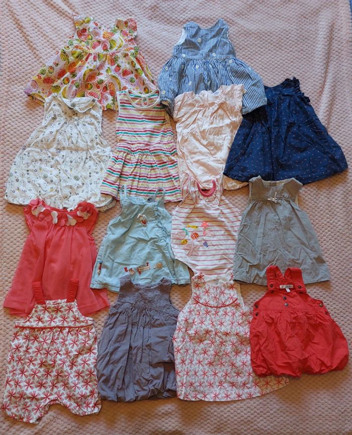 Lot de 14 robes de marque été fille 3M