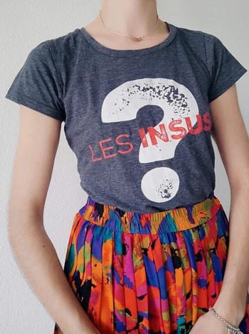 Tee-shirt concert gris blanc rouges / Les Insus - 36/S