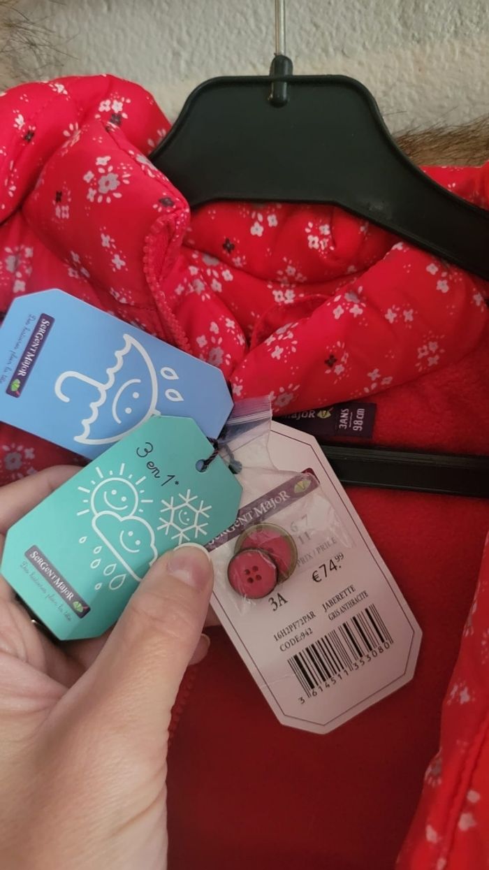 Parka 3 en 1 NEUVE avec étiquette Sergent Major - photo numéro 2
