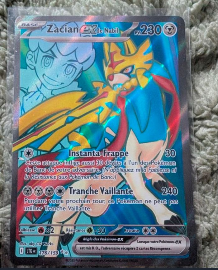 Carte pokémon Zacian ex de Nabil 176/159