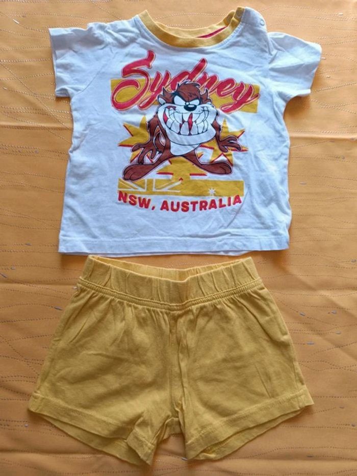 Pyjama short et t-shirt Taz 18-24 mois