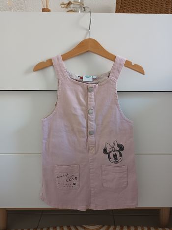 Jolie robe salopette rose Disney Minnie 36 mois