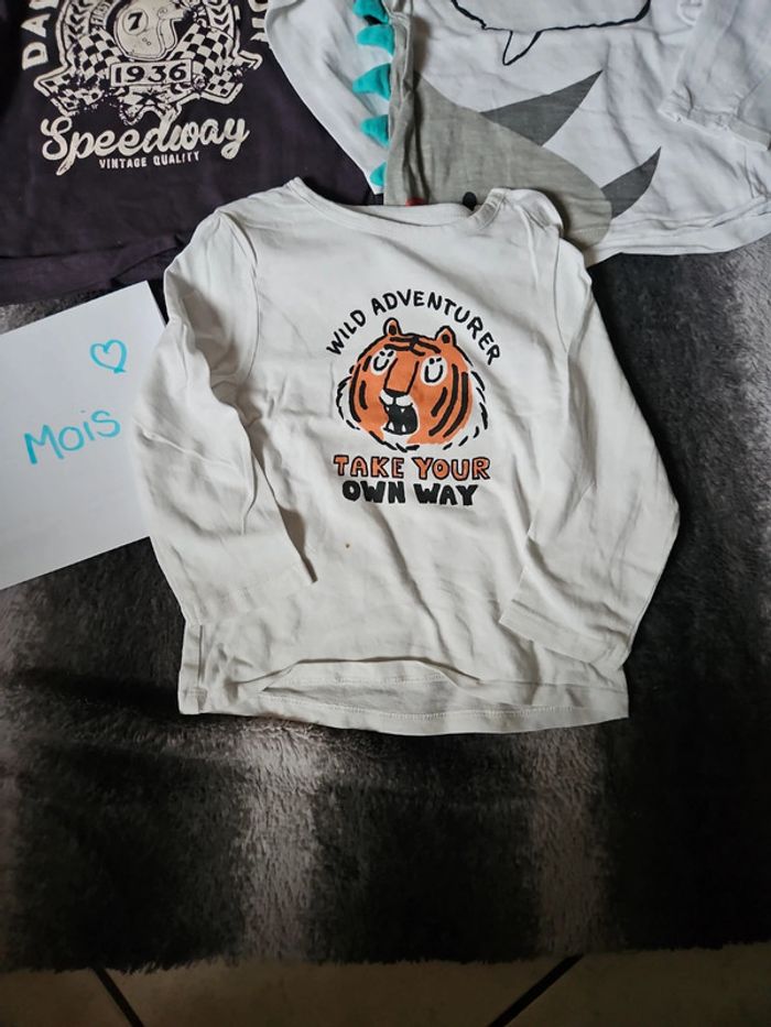 Lot de 5 Tee-shirt manches longues 18 mois - photo numéro 3