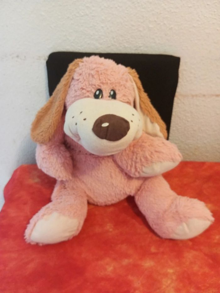 Chien rose beige marron, 60 cm