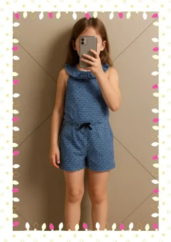 Combishort Okaïdi fille 8 ans