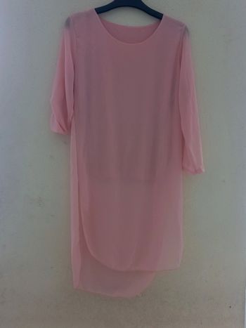 Longue tunique  couleur saumon T: 38