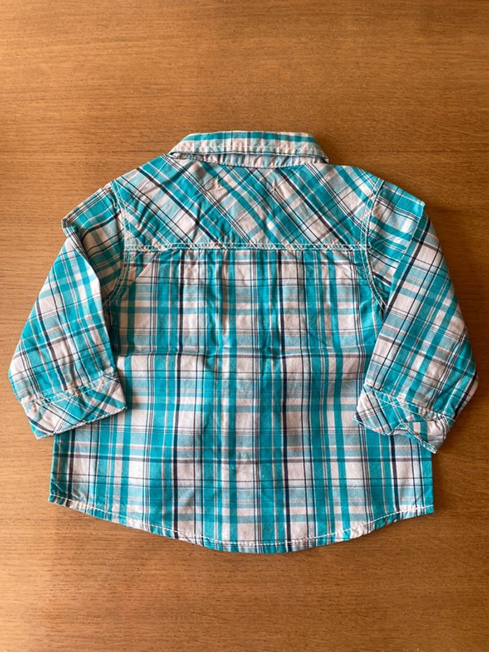 Chemise bleu turquoise et blanc - photo numéro 2