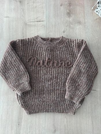 Pull laine marron 18 mois