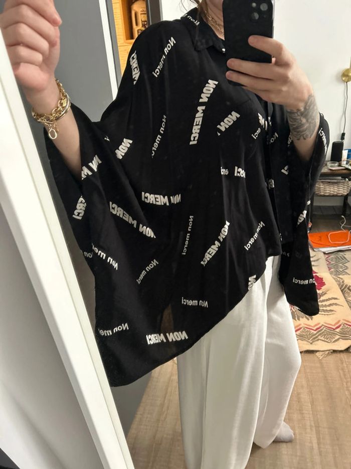 Chemise noire Etam taille s - photo numéro 2