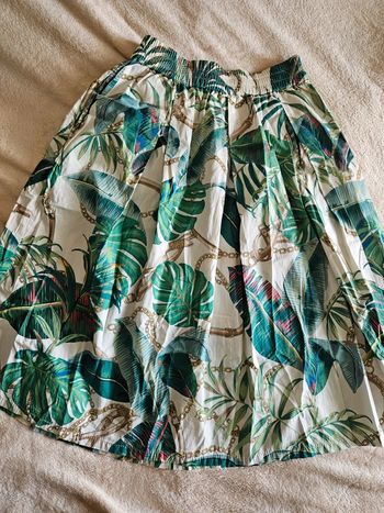 Jupe pin-up imprimé jungle/foulard Camaieu