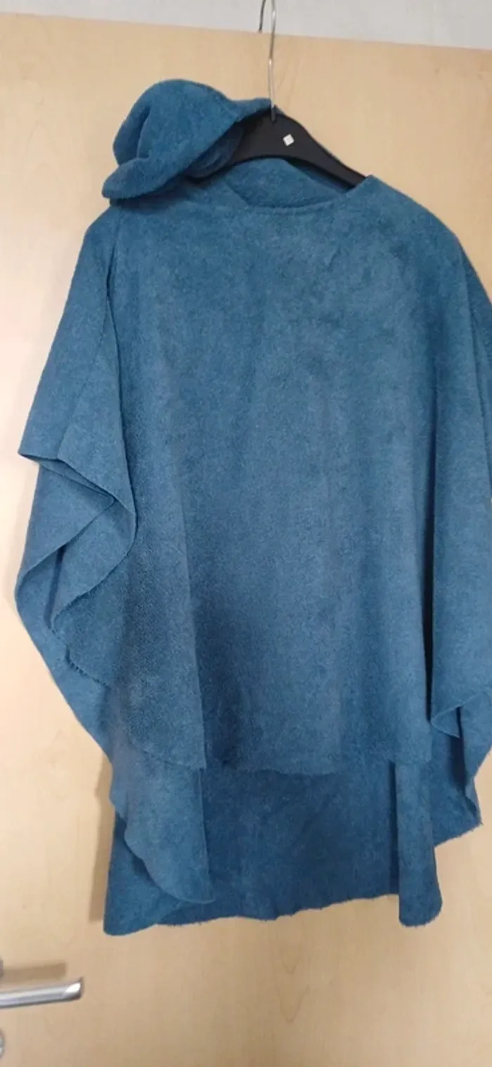 Poncho de bain h2o at home, bleu denim - photo numéro 3
