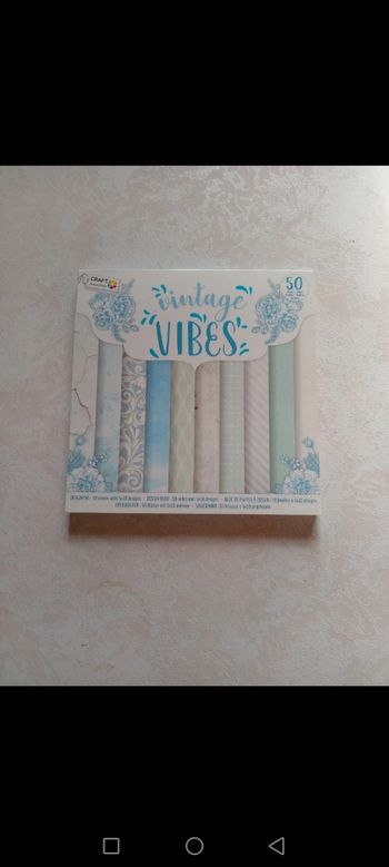 Bloc de feuilles à motifs Vintage