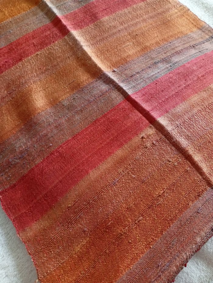 Écharpe à rayures tons orange - photo numéro 3