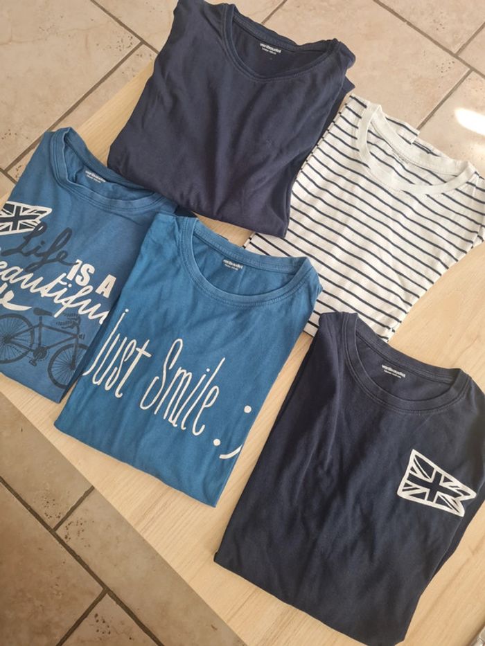 5 hauts manches longues 14 ans vertbaudet neuf