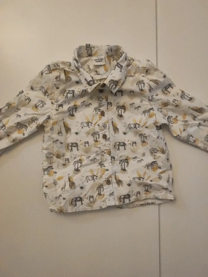 Chemise tape à l'oeil tao 18 mois