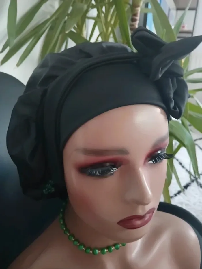 Bonnet noir pour femme 🌿💝 - photo numéro 7