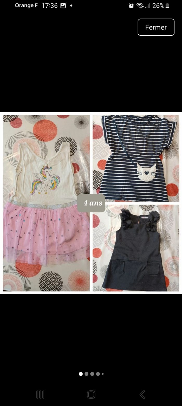 Lot 3 robes Taille 4 ans - photo numéro 1