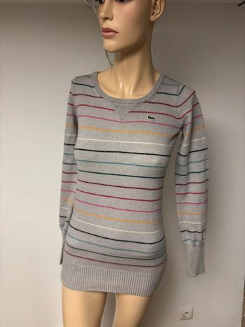 Pull en laine mérinos Lacoste femme