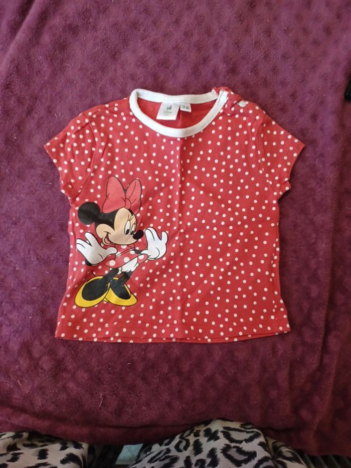Tee shirt manche courte minnie 12 mois