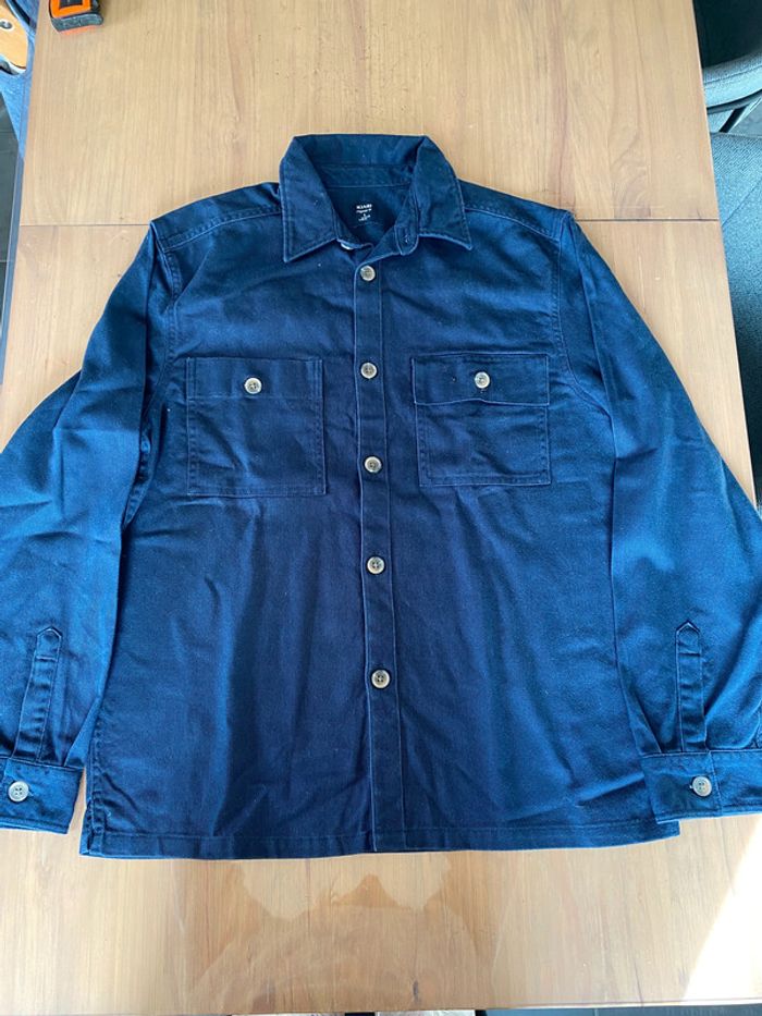 Chemise Kiabi Regular Fit bleue marine taille S - photo numéro 4