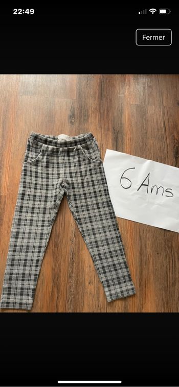 Legging à carreaux gris