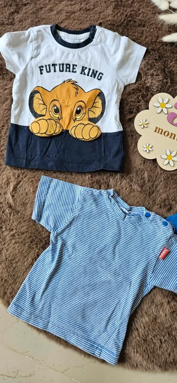 Lot de 3 tee shirt manche courte été 3 mois garçon - photo numéro 2