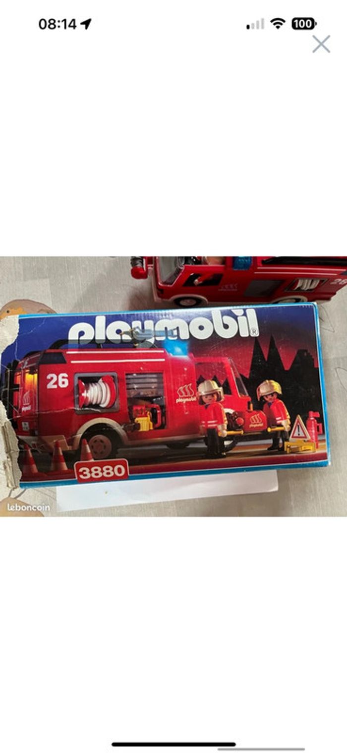 Playmobil de pompiers avec accessoires - photo numéro 3