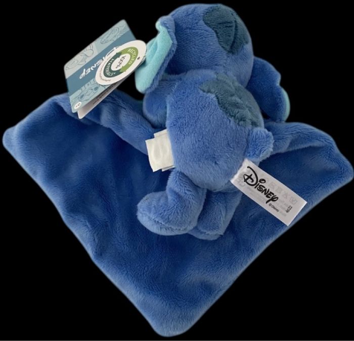 ❤️ B4495 Stitch Doudou Plat mouchoir Bleu Disney Baby Simba Toys - photo numéro 2