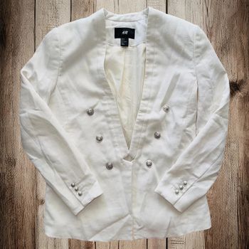 🌸 Blazer neuf crème avec petite tache sur épaulettes à peine visible H&M - Taille 38 🌸