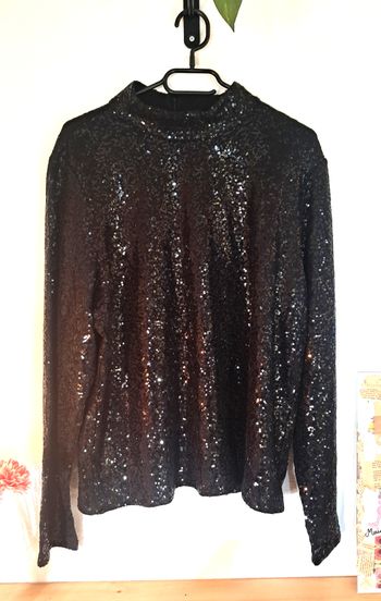 Haut à sequins noir DKNY – Taille XL