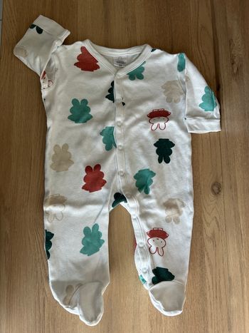 pyjama grenouillère léger imprimé  lapins taille 62 cm