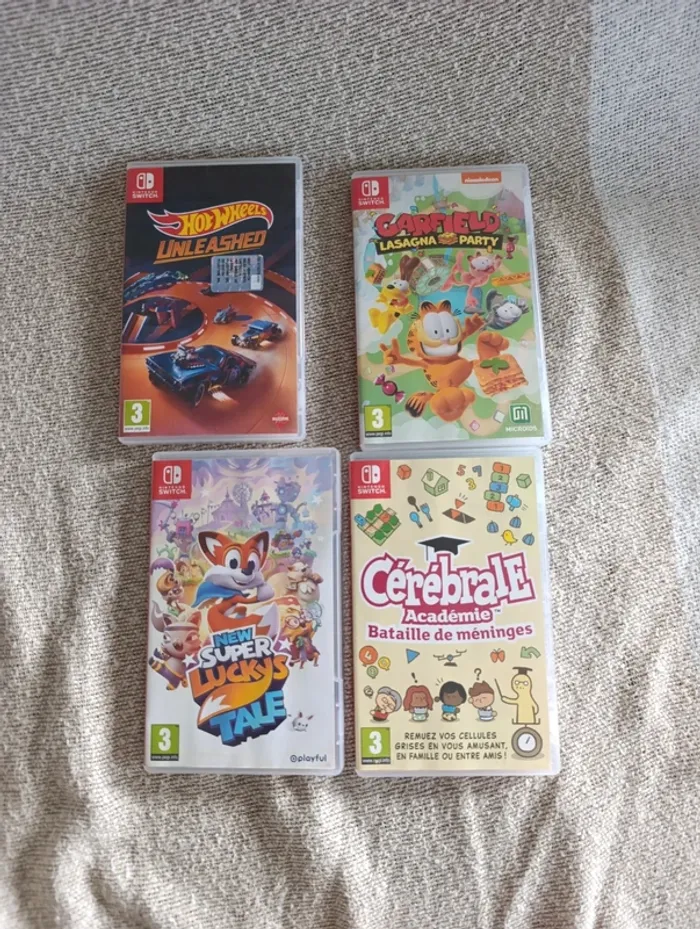 Lot de 4 jeux switch