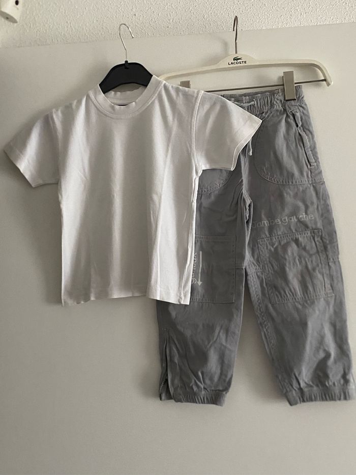 DPAM 4 ans pantalon cargo + t-shirt