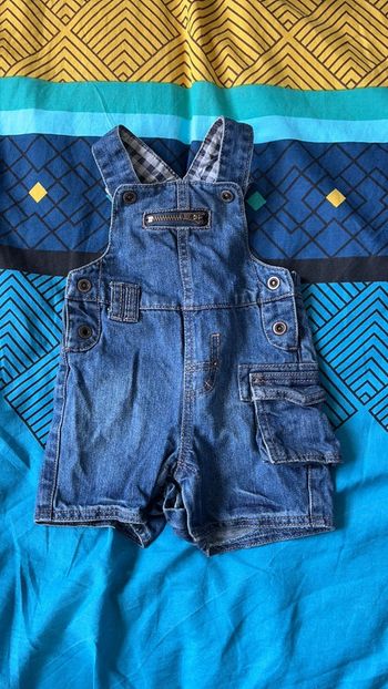 Salopette short jean