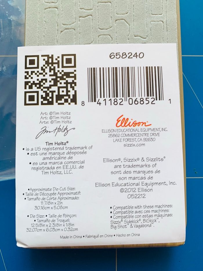 Matrice de découpe Sizzix mur de briques - photo numéro 4