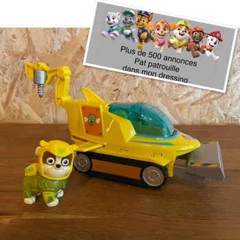 Idée Cadeau 🎁 Figurine Aqua Pups de Ruben avec avec son véhicule de la Pat Patrouille Paw Patrol