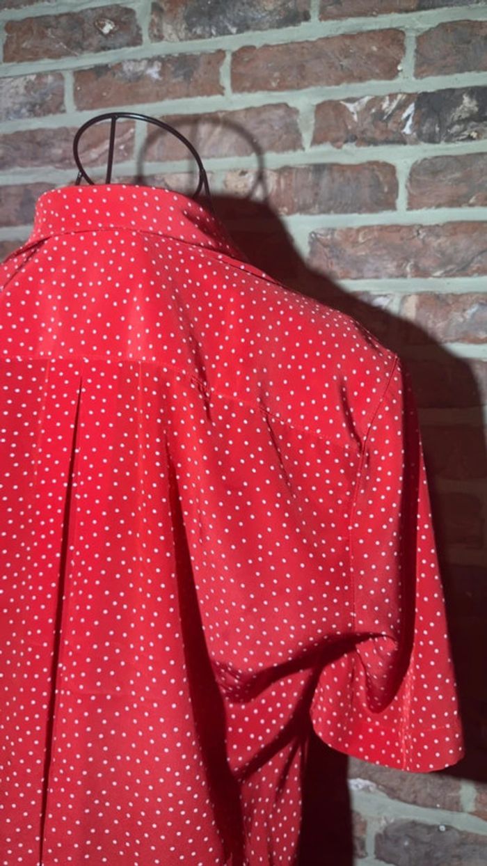 Chemisier rouge à poids blancs Rositta S/M - photo numéro 11