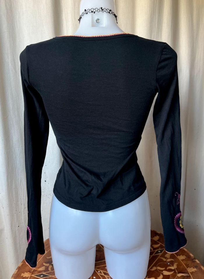 Blouse broderies Whimsigoth Witchy vintage Whimsy - Taille S/M - photo numéro 4