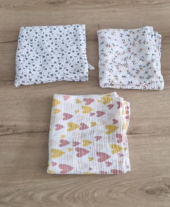 Lot grands langes en coton