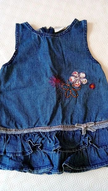 Robe en jean bleu 6 mois