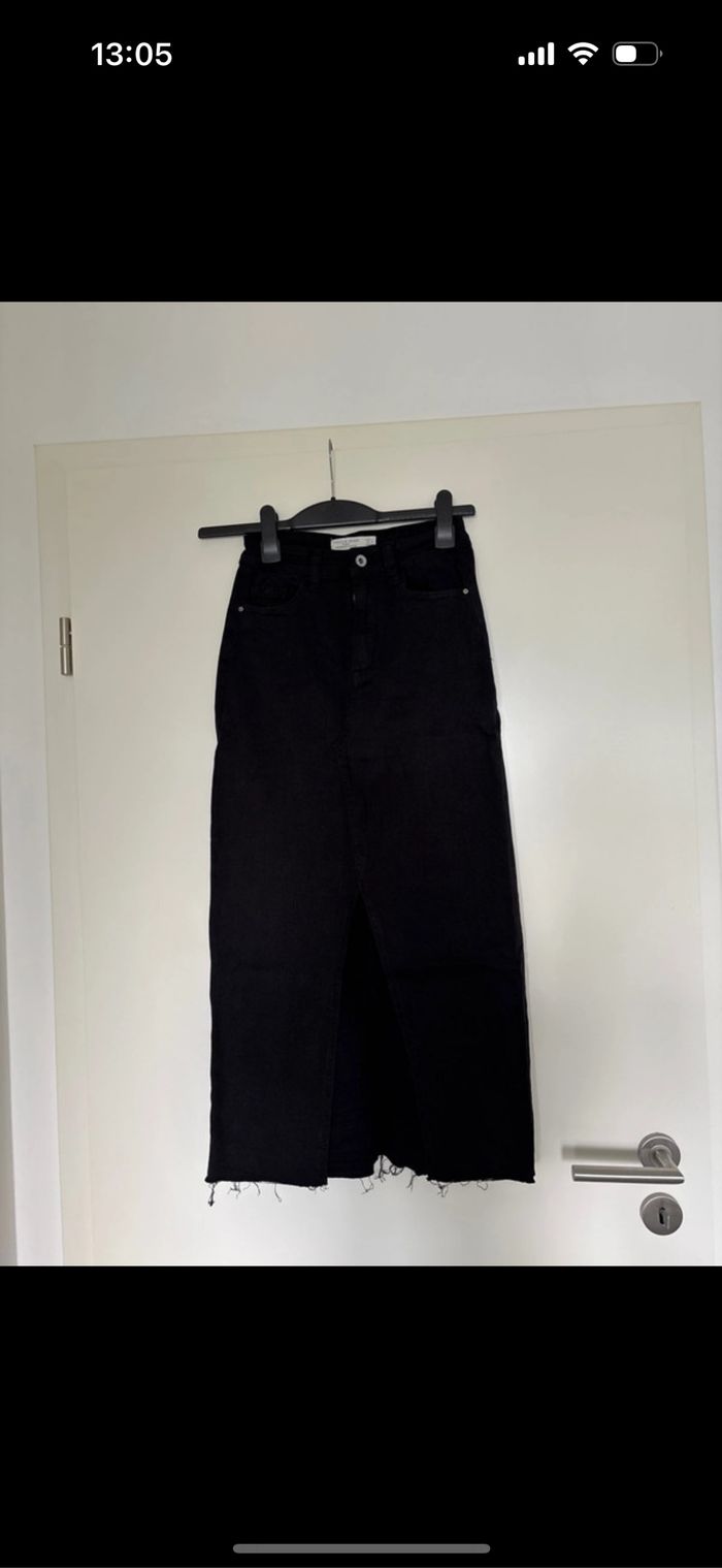 Jupe en jeans longue fendue - photo numéro 6