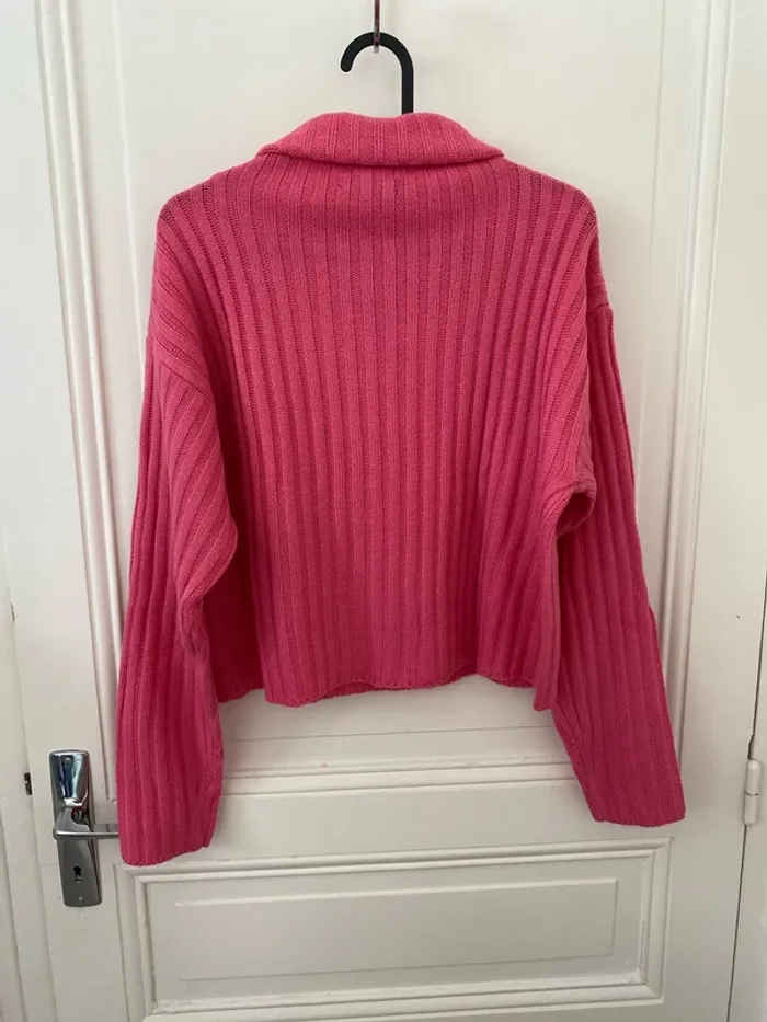 Pull col roulé rose vif SHEIN - photo numéro 4