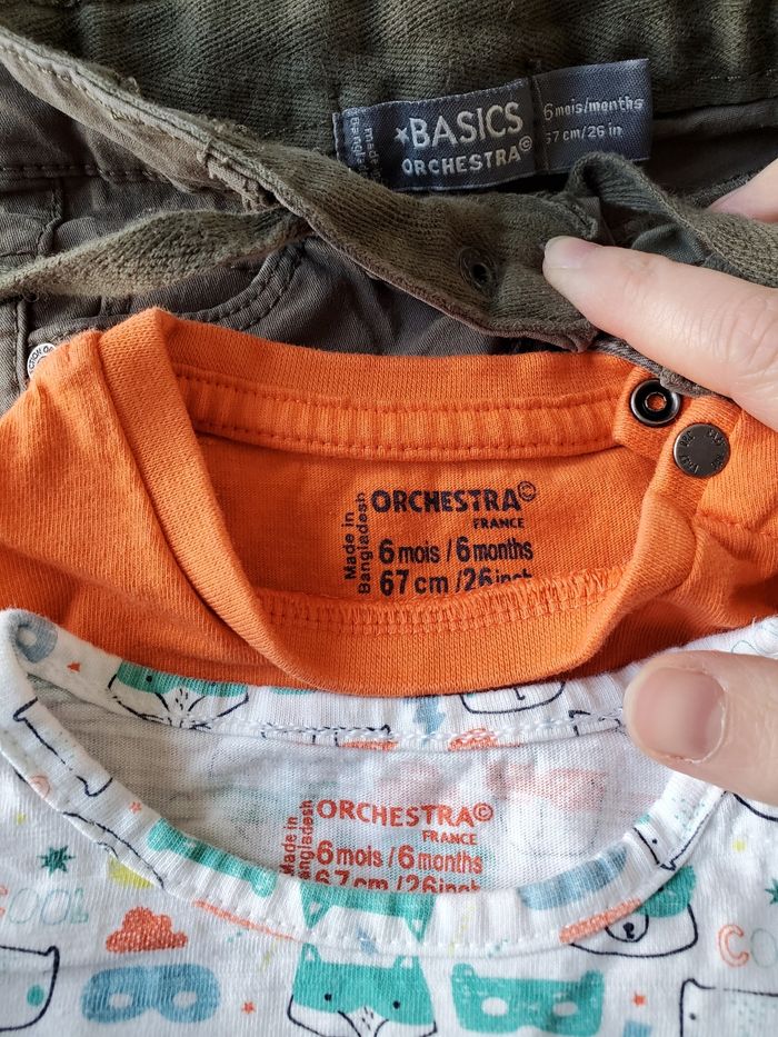 Lot 3 t-shirts 6 mois