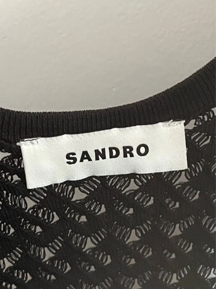 Robe noire en maille Sandro - photo numéro 6